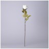 Цветок искусственный роза длина =72см , цвет белый мал.уп.=24шт Lefard (535-370)