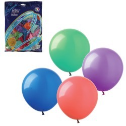 Шарики воздушные Веселая Затея 12" (30 см) 100 шт 12 пастельных цветов 1101-0006 (65136)