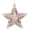 Декоративное изделие "звезда блестки" цвет в ассорт 2 вида диаметр=10,5 см (мал-36 наб./кор=216 наб. Lefard (866-140)