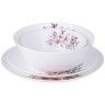 Набор столовый agness flower symphony 19пр: 24см/21,5см/15см /19см Agness (598-077)