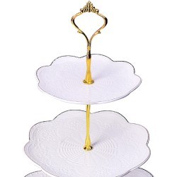 Конфетница 3ярус 15-19,5-25см фарфор LR (60005)