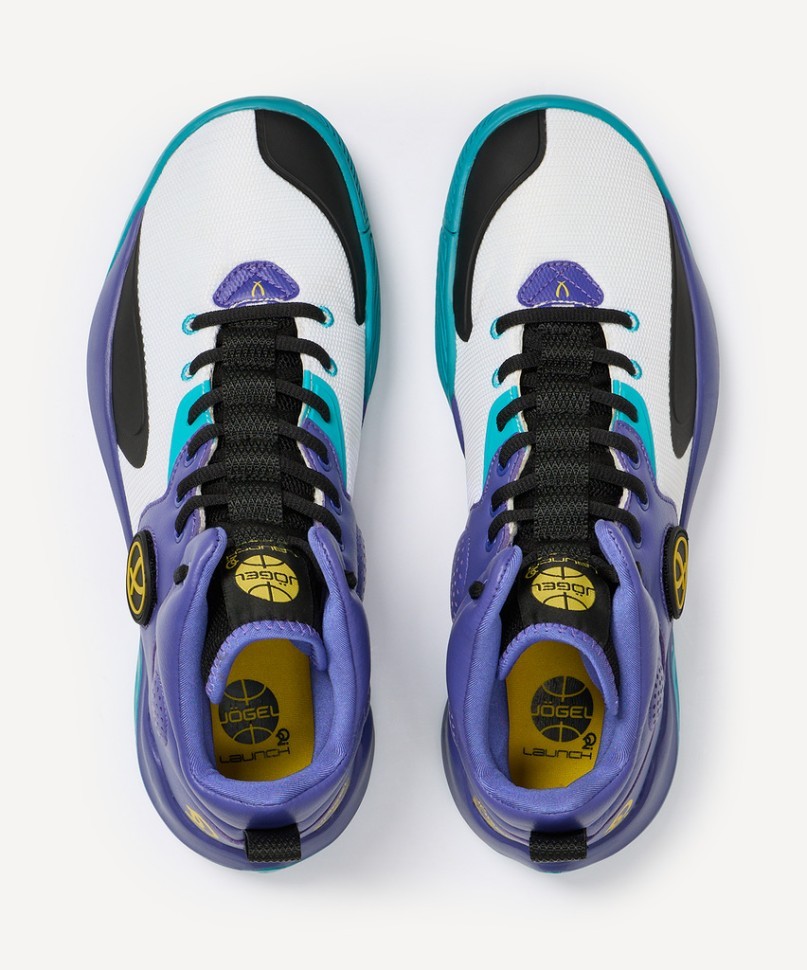 Кроссовки баскетбольные JOGEL Launch 2.0 MID, белый/фиолетовый/голубой (2132320)