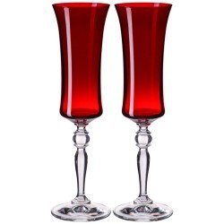 Набор бокалов для шампанского из 2 штук "extravagance" 190мл h=25 cm Bohemia Crystal (674-884)