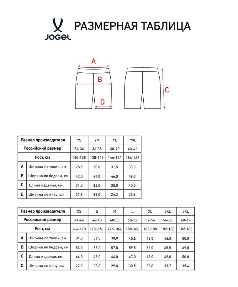 Шорты игровые JOGEL DIVISION PerFormDRY Union Shorts, голубой, детский (1583796)