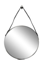 Зеркало на подвесе рама металл. цвет хром d61см - TT-00003793