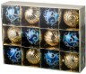 Декоративное изделие:набор шаров "модный узор синий +золото" 12 шт. Lefard (858-032)
