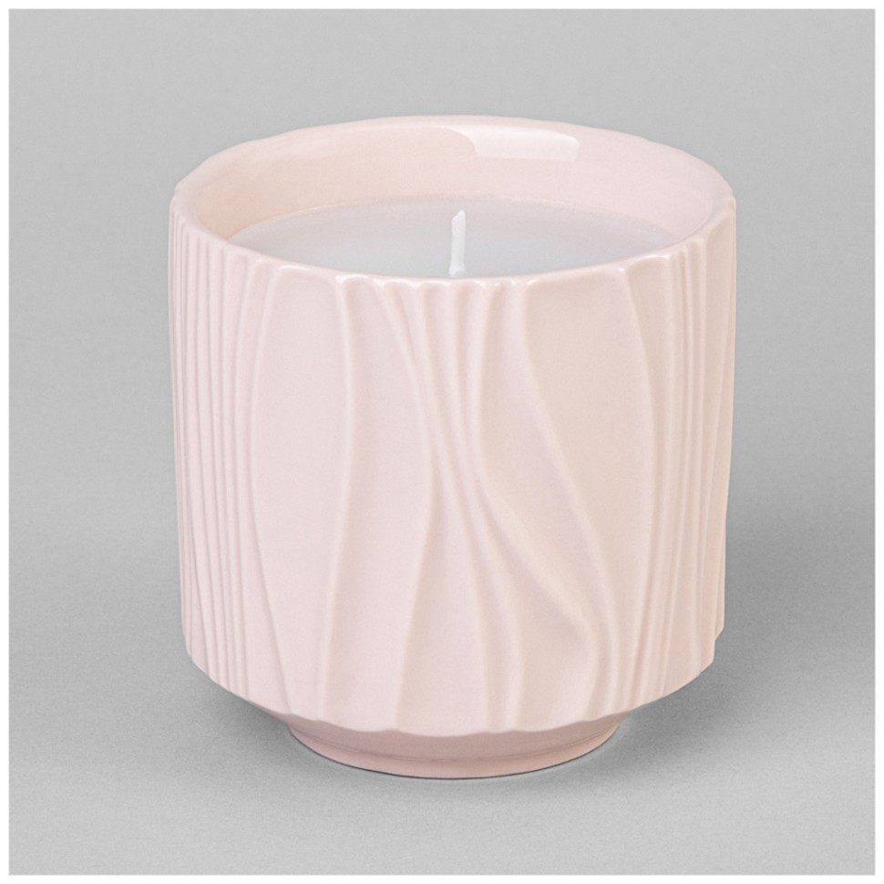 Свеча ароматическая 8.6*8.6*8.2см цвет: пудровый Lefard (374-126)