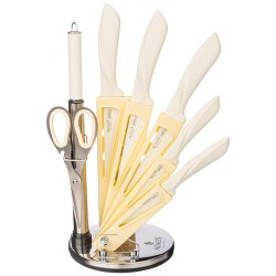 Набор ножей agness с ножницами и мусатом на пластиковой подставке, 8 предметов Agness (911-623)