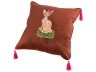 Декоративная подушка "мурка" 45*45 см., коричневая, вышивка, 100%пэ SANTALINO (850-827-17)