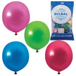 Шарики воздушные BelBal 14" (36 см) 50 шт 12 цветов металлик 1101-0025/102884 (1) (65138)