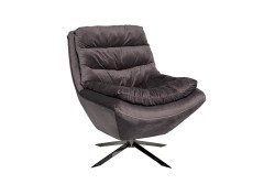 Кресло вращающееся, велюр серый 68*81*83см (TT-00009218)