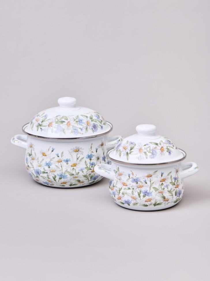 Набор кастрюль agness  эмалированных серия "sentiment", 4пр. 1,5л и 2,8л, 16х10см, 20х12см Agness (934-719)