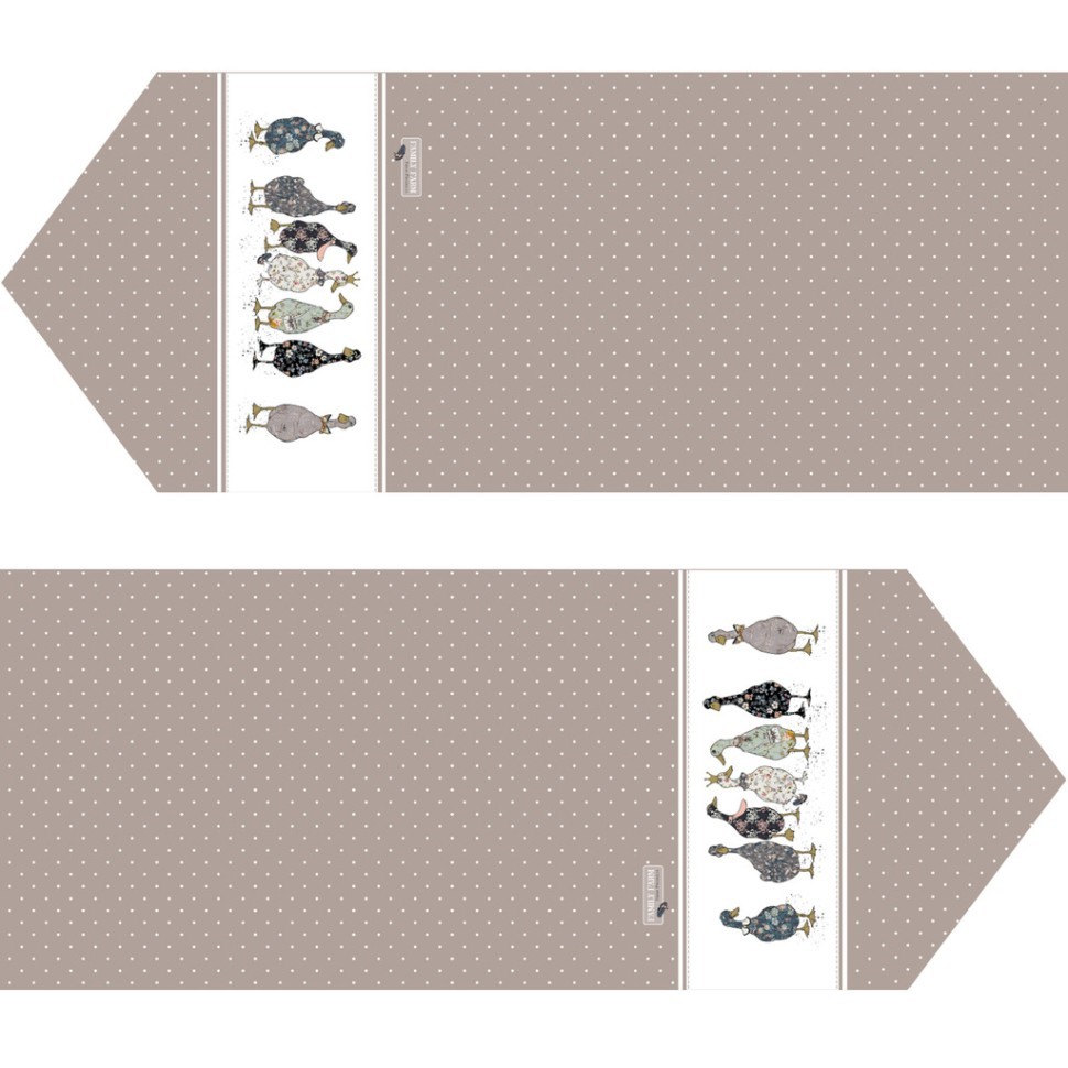 Дорожка на стол "family farm", 45х215см, капучино, кайма 100% хлопок,твил Lefard (850-749-34)