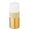 Свеча декоративная столбик  "магический блеск" white диаметр 6 см высота 15 см Adpal (348-817)