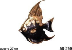 Фигурка "черная рыбка" высота=27 см.(кор-4шт) Lefard (58-259)