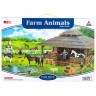 Набор фигурок животных cерии "На ферме": Ферма игрушка, коровы, жеребенок, поросенок, курица, фермеры, инвентарь - 21 предмет (ММ205-064)