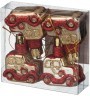Декоративное изделие:набор машинок из 4 шт. цвет: красный высота=5 см Polite Crafts&gifts (D-858-079) 