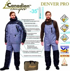 Зимний костюм для рыбалки Canadian Camper Denwer Pro Black/Gray XL/(52-54), 180/188 4630049514235 (92128)