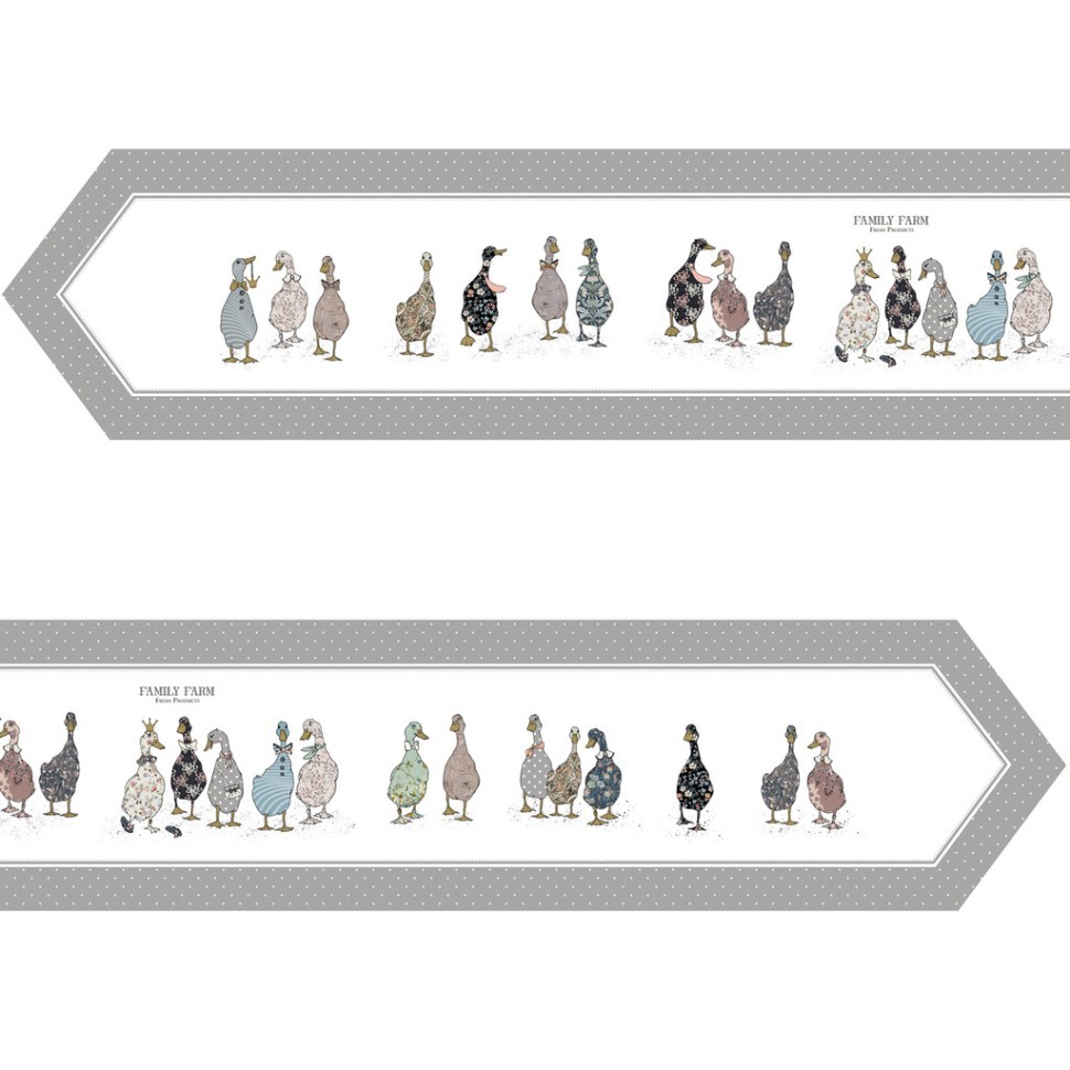 Дорожка на стол "family farm", 45х300см, серый, 100% хлопок,твил Lefard (850-750-32)