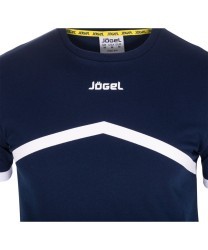 Футболка тренировочная детская JCT-1040-091, хлопок, темно-синий/белый, детская (434628)