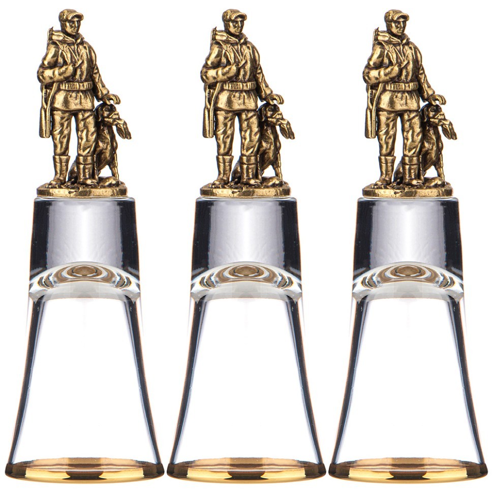 Набор штрафных стопок из 3-х шт "охотник с собакой" 60 мл Lefard (385-458)