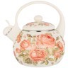 Чайник agness эмалированный со свистком, серия "корейская роза" 2,2л, индукционное дно Agness (915-140)