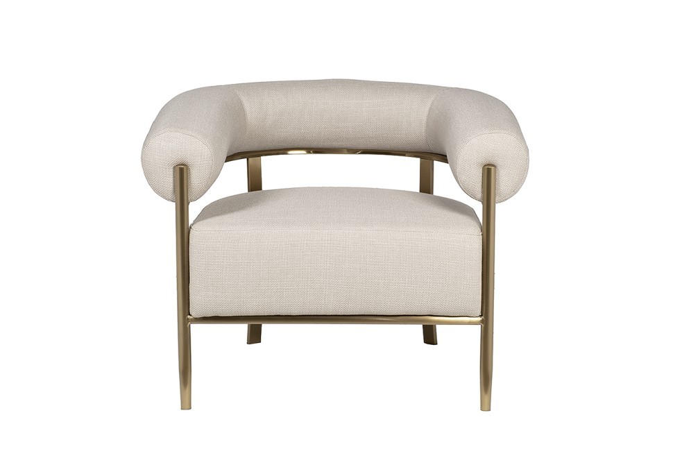 Кресло серое/матовое золото 95,5*82*77см (TT-00013474)