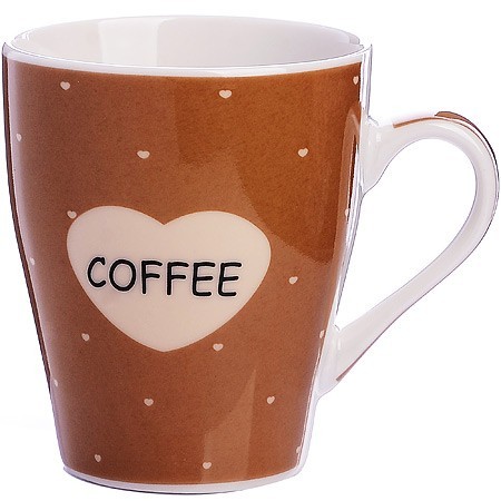 Кружка 340мл Сердечки Coffee LR (9-31220-3)