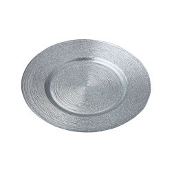 Тарелка "miracle" silver shiny 21см без упаковки (мал 8шт) АКСАМ (339-079)