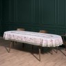 Скатерть  овальная  "ирисы" ,140х300см,100% хлопок,твил c пропиткой белый Lefard (850-743-42)