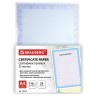 Сертификат-бумага для лазерной печати Brauberg А4 115 г/м2  25 листов голубая сеточка 122618 (1) (86933)