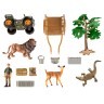 Набор фигурок животных cерии "На ферме": Ферма игрушка, лев, крокодил, олененок, квадроцикл, фермер, инвентарь - 15 предметов (ММ205-080)