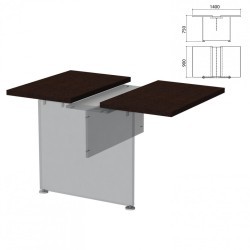 Столешница модуля стола для переговоров Приоритет 1400х900х750 мм венге К-913 венге 641802 (1) (91686)