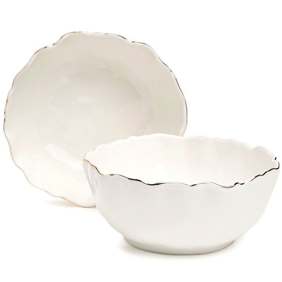 Набор салатников lefard "charm" 2 шт. 5*6 см 600 мл (с золотой линией) Lefard (779-360)