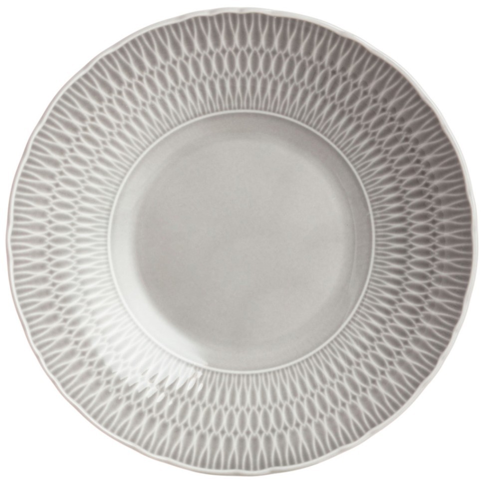 Тарелка суповая "софия серая" 22 см мал.уп.=6шт без упак. Cmielow (676-133)