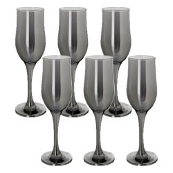 Набор 6-ти бокалов д/шампанского Сияющий графит 200 мл (GR160-06)