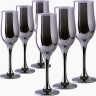 Набор 6-ти бокалов д/шампанского Сияющий графит 200 мл (GR160-06)