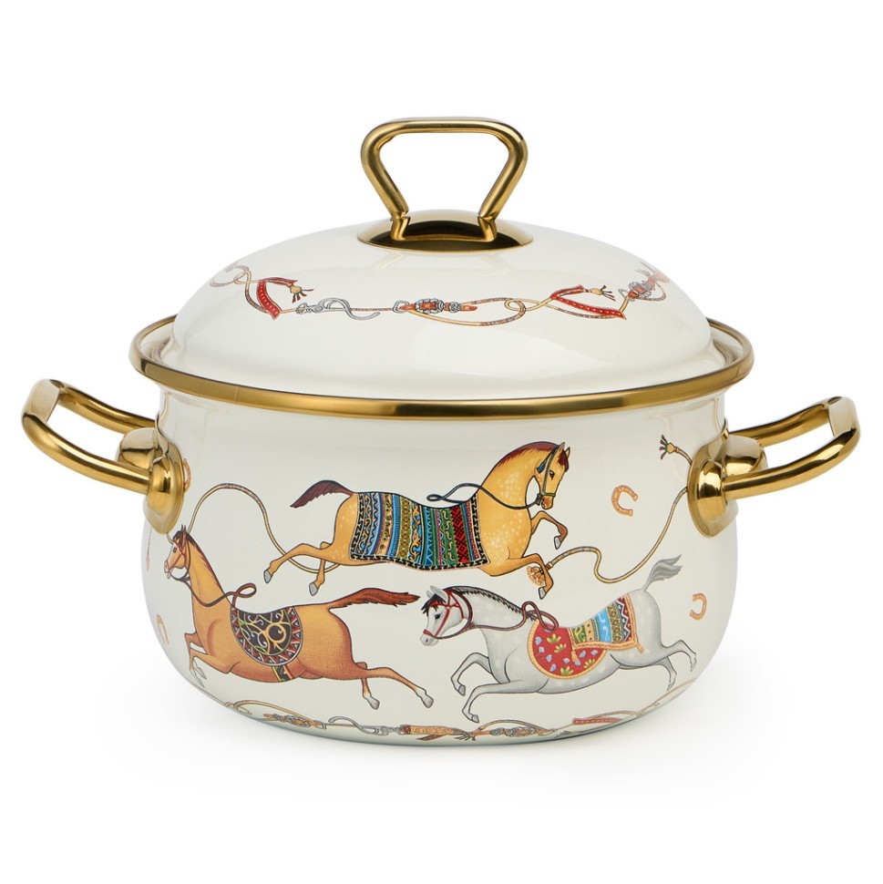 Кастрюля lefard эмалированная с крышкой, серия passage, 2,1л, диа.16см подходит для индук.плит Lefard (950-651)