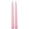 Набор свечей adpal из 2шт витые 23см розовый Adpal (348-884)