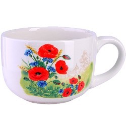 Кружка-супница 550мл Цветущие Маки доломит LR (60275) Кружка-супница 550мл Цветущие Маки доломит LR (60275)