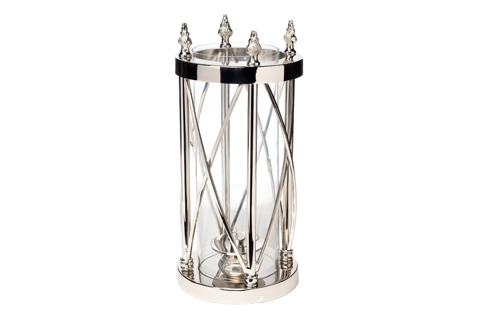 Подсвечник "Decadence L" нерж. сталь/стекло d17*38см (TT-00006318)