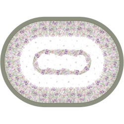 Скатерть овальная "ирисы" ,160х220см,100% хлопок,твил c пропиткой белый Lefard (850-743-41) Скатерть овальная "ирисы" ,160х220см,100% хлопок,твил c пропиткой белый Lefard (850-743-41)