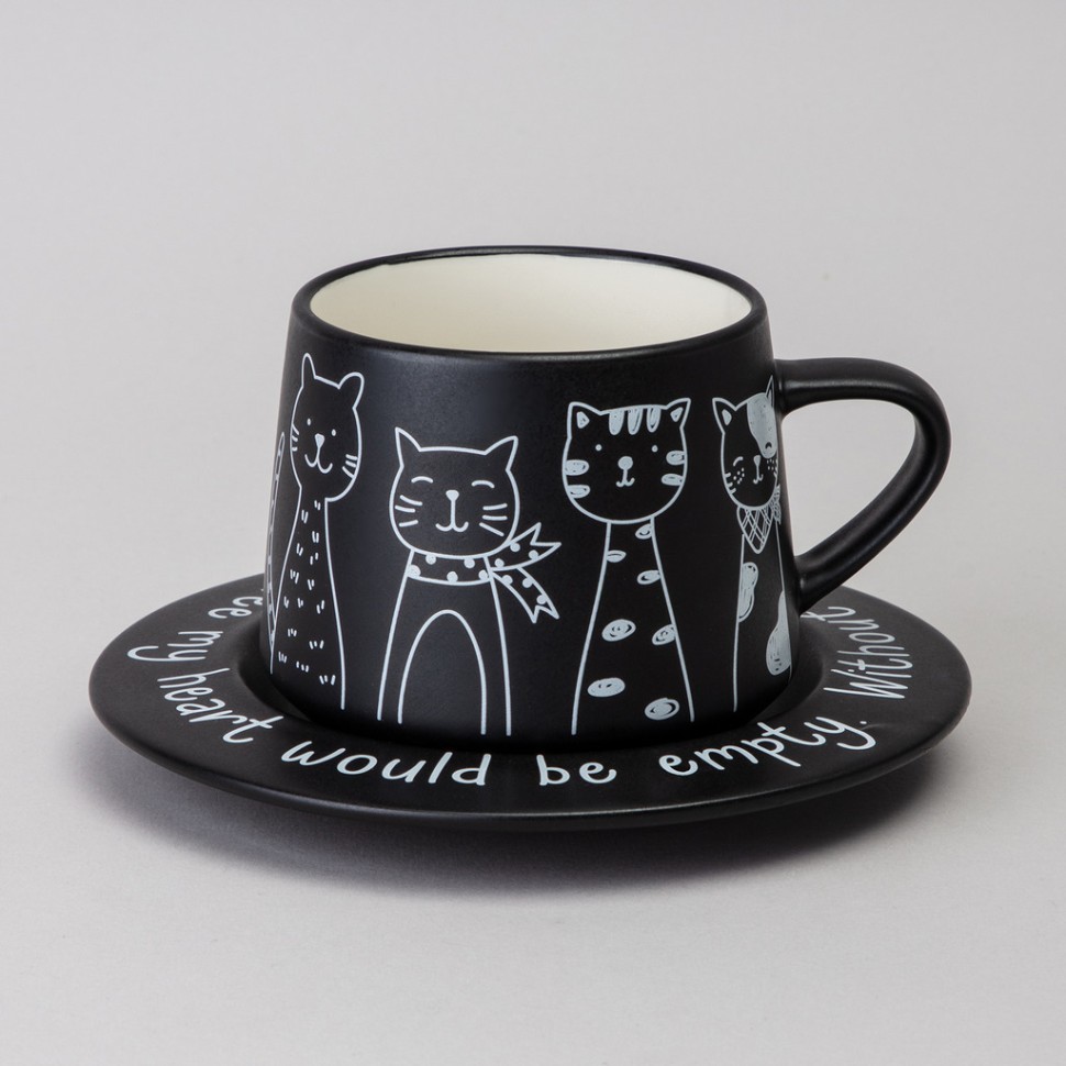 Чайный набор lefard на 1 персону "коты" цвет черный Lefard (756-475)