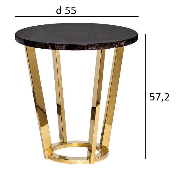 Стол журнальный Dark Emperador  d55х57,2 см (TT-00001028)
