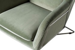 Кресло велюр светло-оливковый/хром 75*87*80см (TT-00001826)