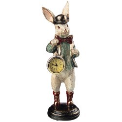 Фигурка с часами "английская коллекция "кролик" 12*10*30 см Lefard (774-126)