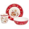 Набор посуды lefard "c новым годом" 3 пр.: салатник 600 мл, тарелка 19 см, кружка 300 мл (85-2082-11) 