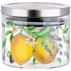 Емкость для сыпучих agness "прованс лимоны" , 520 мл боросиликатное стекло Agness (887-125)