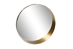 Зеркало в металл. объемной  раме золото d80*10 см (TT-00006016)