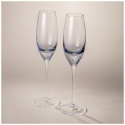 Набор бокалов для шампанского из 2 шт "bubles" blue 200 мл Lefard (693-040)